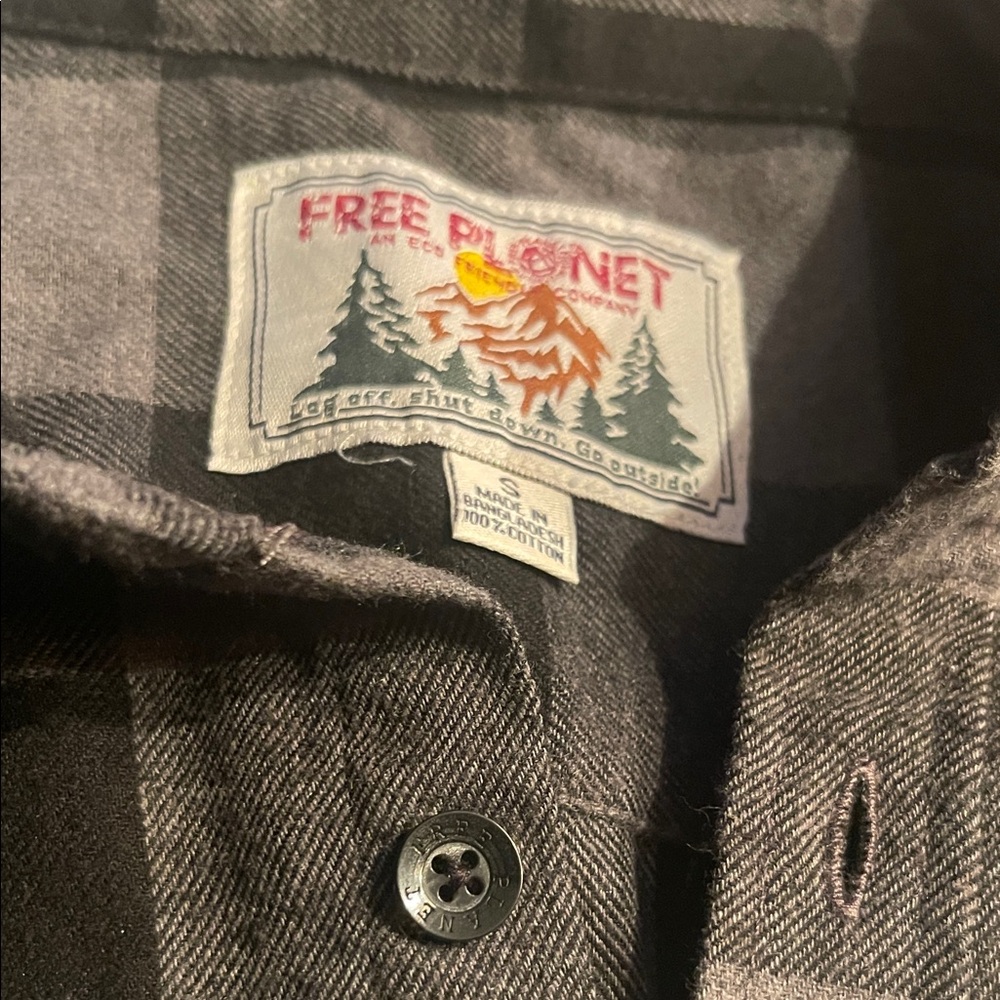 Free Planet Charcoal Checkered Shirt